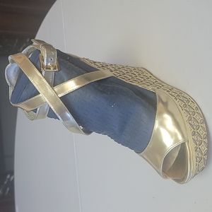 Gold shoes